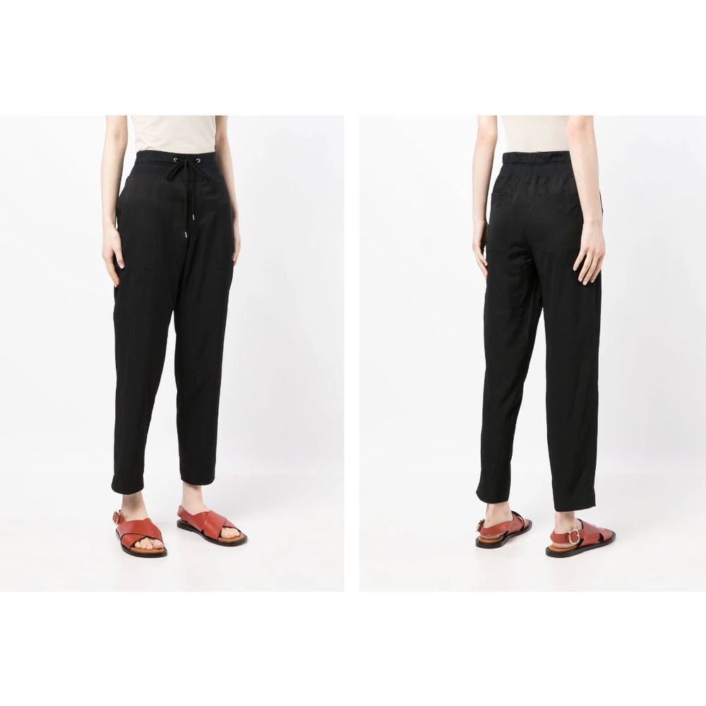 James Perse Track Utility‎ Pants Women 2 Medium Charcoal Drawstring Pockets $261